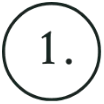 One Number Icon Inside Circle